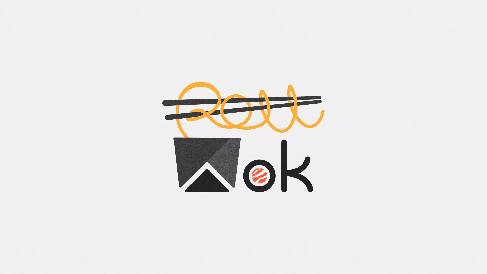 Разработка логотипа суши-бара «Roll Wok Club» в Калачинске